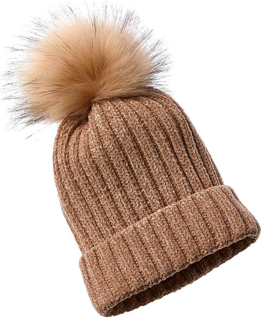 La Fiorentina Basic Knit Beanie Brown Multi One Size