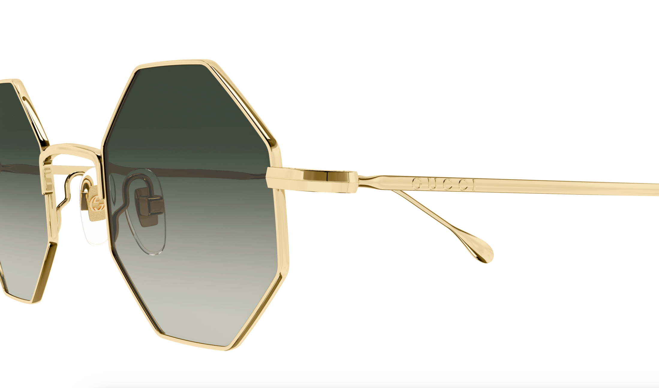 Gucci GG1814S-001 Gold geometric Unisex Sunglasses