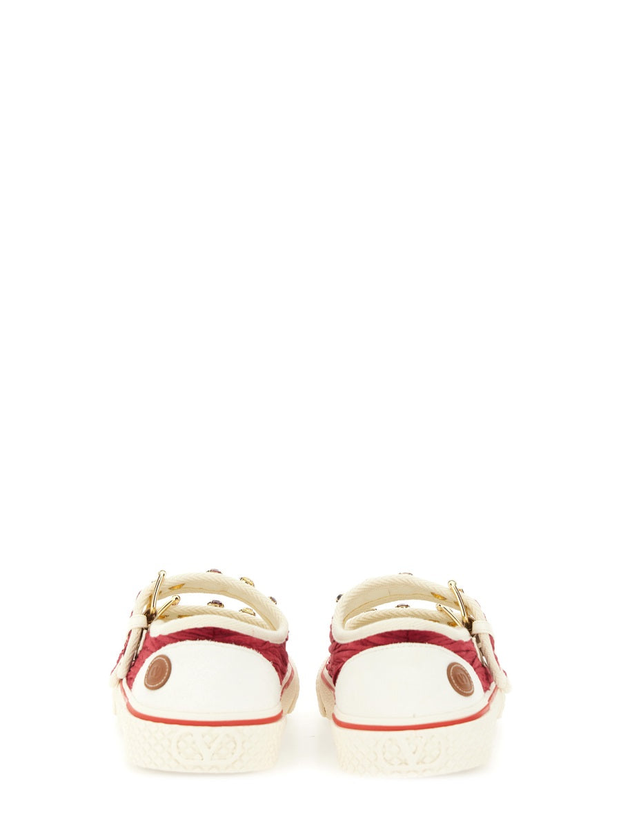 Valentino Garavani Women Velvet "Dollyboard" Ballerina Sneaker