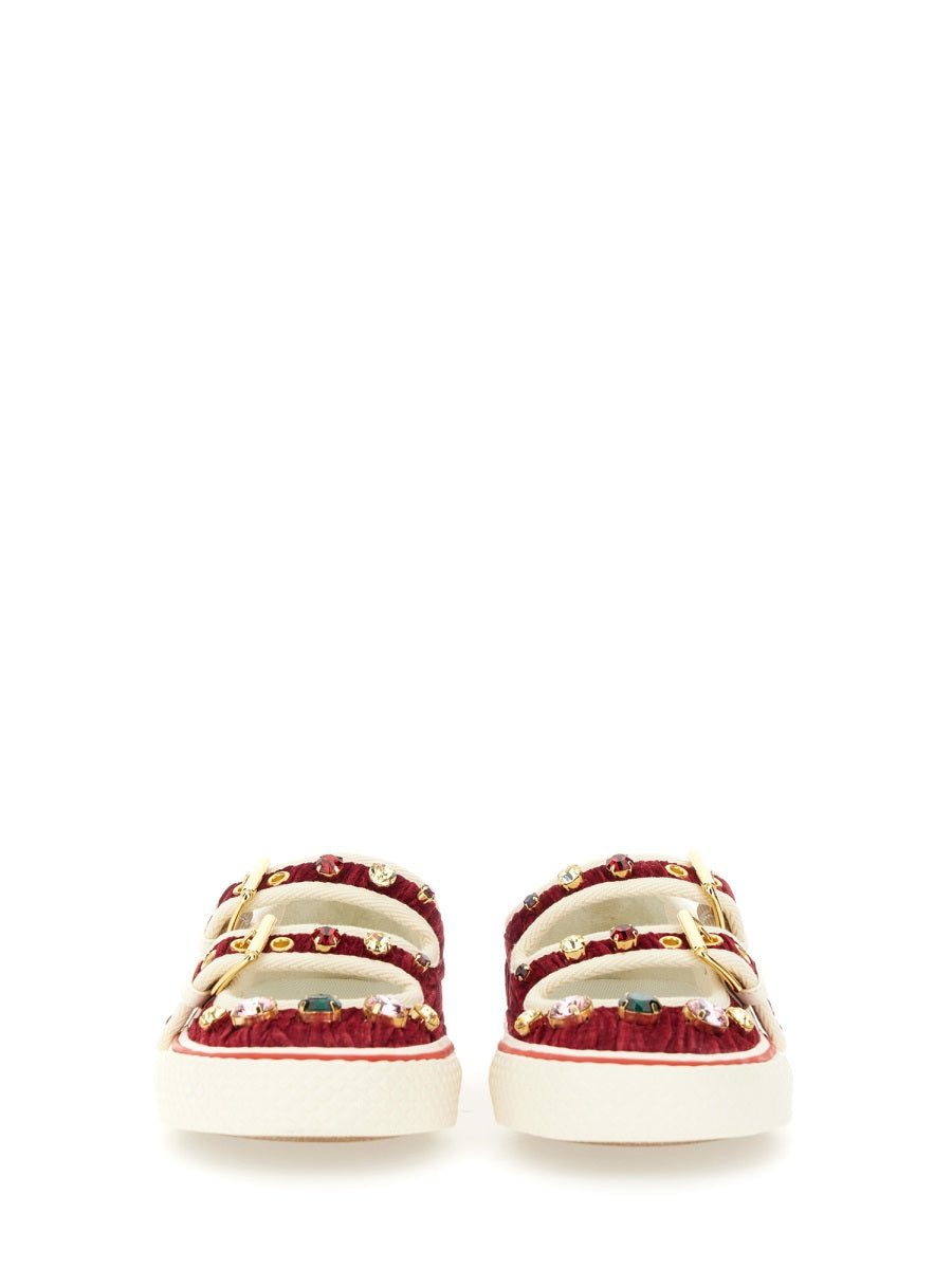 Valentino Garavani Women Velvet "Dollyboard" Ballerina Sneaker