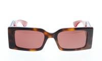 Gucci GG1860S-002 Havana, Blue & Red square Ladies Sunglasses