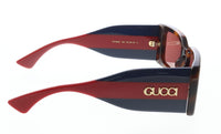 Gucci GG1860S-002 Havana, Blue & Red square Ladies Sunglasses