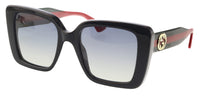 Gucci GG1861S-005 Black, green & red square Ladies Sunglasses