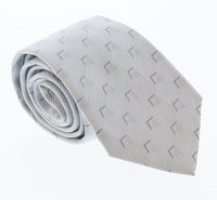 Emporio Armani Light Blue Geometric 100% Silk Mens Tie