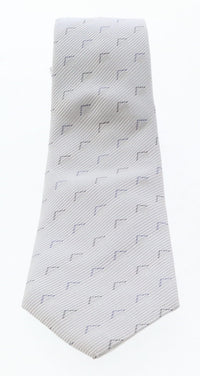 Emporio Armani Light Blue Geometric 100% Silk Mens Tie