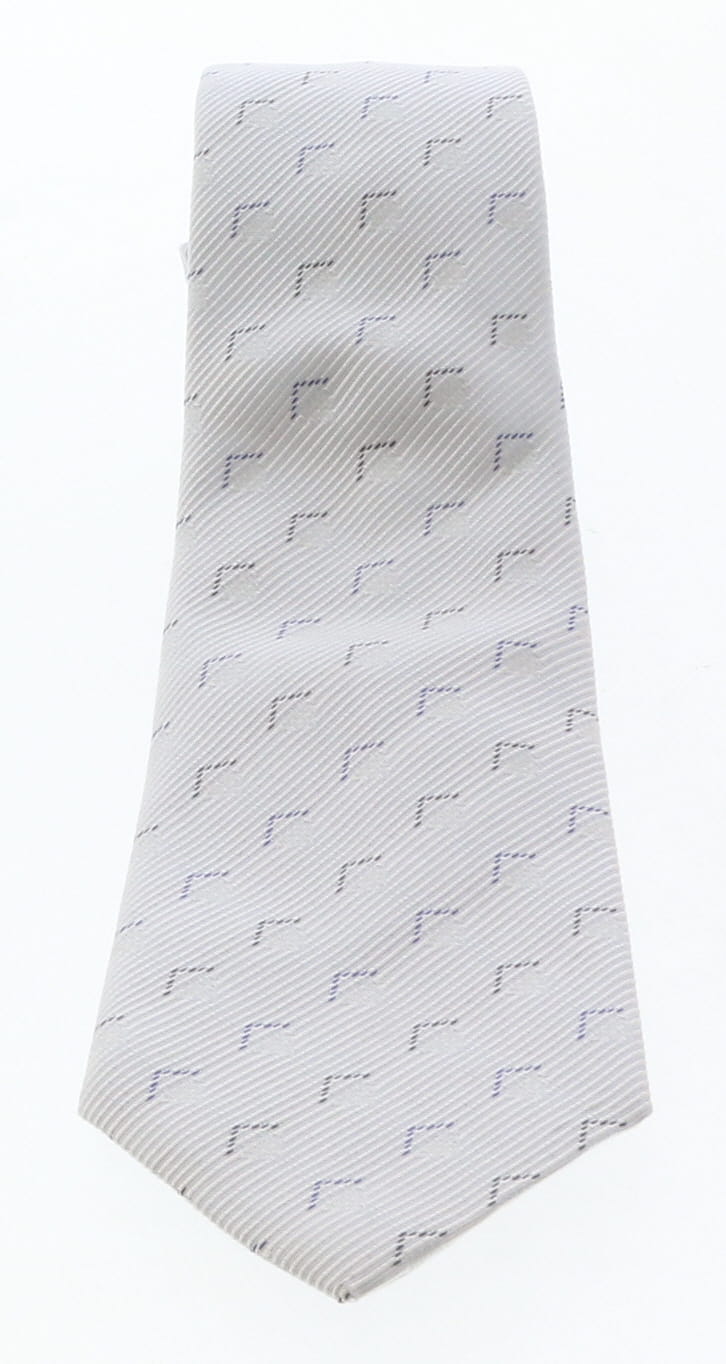 Emporio Armani Light Blue Geometric 100% Silk Mens Tie