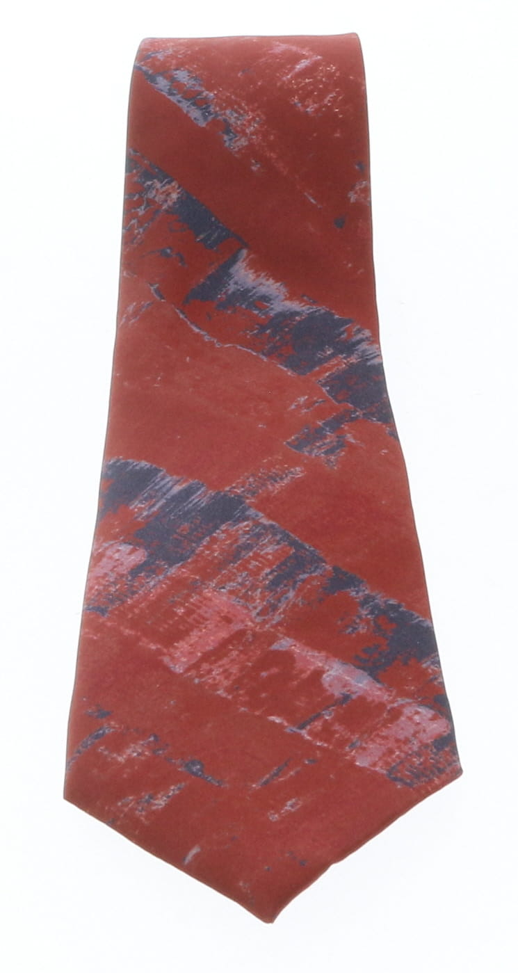 Emporio Armani Red Graphic 100% Silk Mens Tie