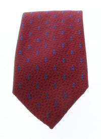 Emporio Armani Red Arrow Pattern 100% Silk Mens Tie