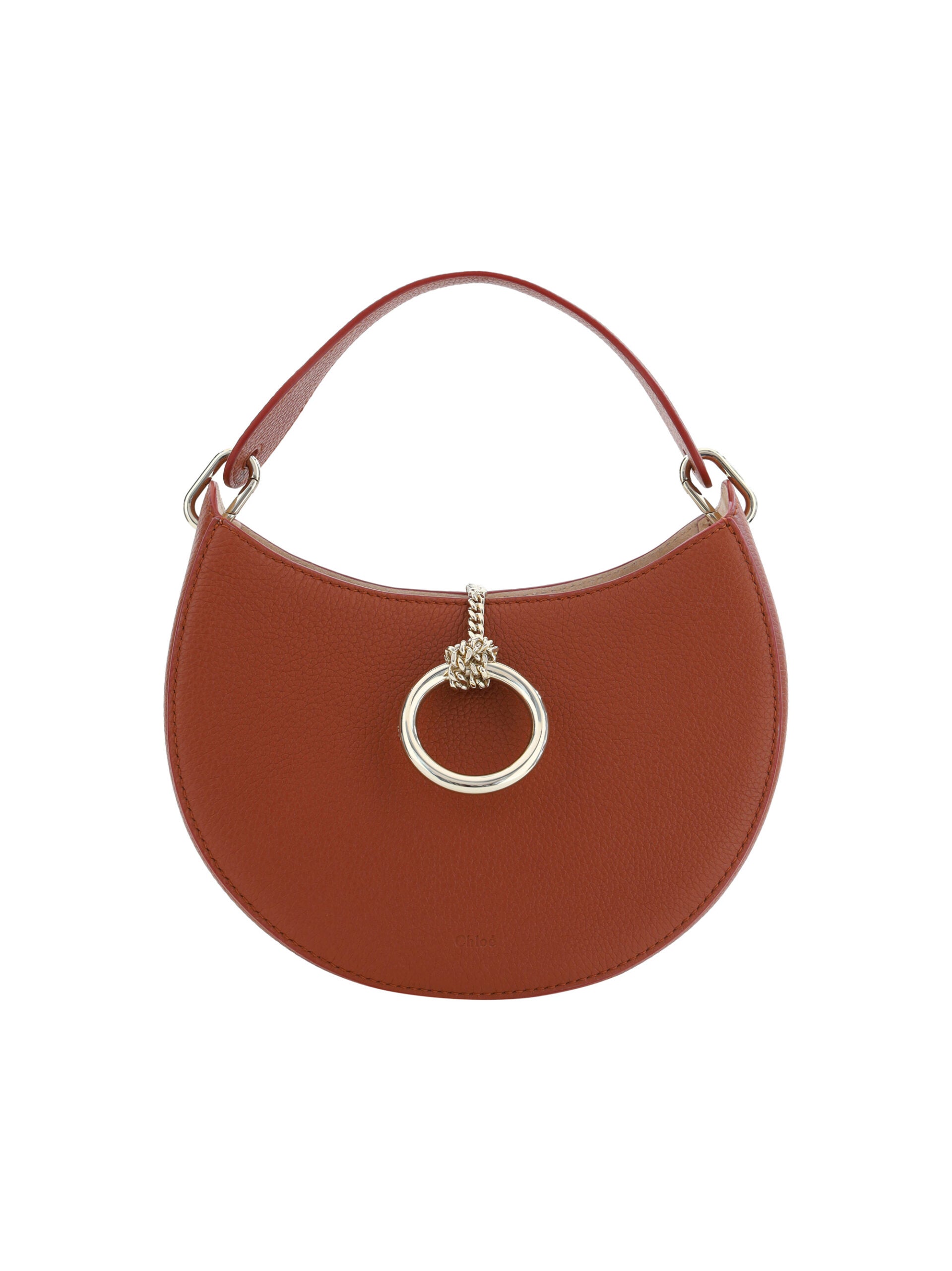 Chloé Sepia Brown Small Arlène Leather Shoulder Women's Bag