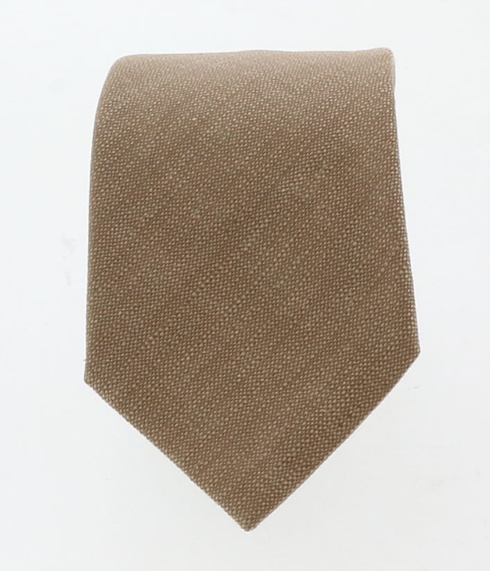 Emporio Armani Sand Solid 100% Silk Mens Tie