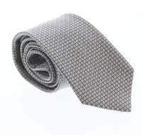 Emporio Armani Silver Dotted 100% Silk Mens Tie