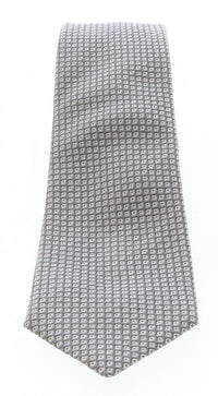Emporio Armani Silver Dotted 100% Silk Mens Tie