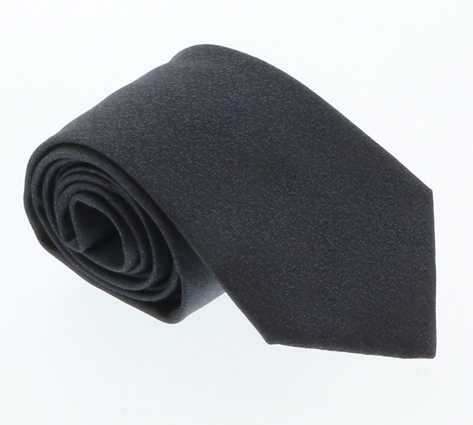 Emporio Armani Grey Solid 100% Silk Mens Tie