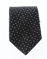 Emporio Armani Black Geometric 100% Silk Mens Tie