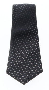 Emporio Armani Black Geometric 100% Silk Mens Tie