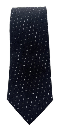 Emporio Armani Black Dotted pattern 100% Silk Mens Tie