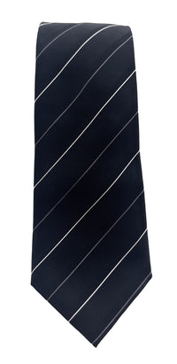 Emporio Armani Black pinstripe pattern 100% Silk Mens Tie