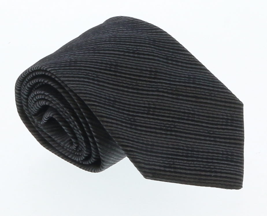 Emporio Armani Black Striped 100% Silk Mens Tie