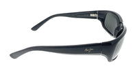 Maui Jim MJ0103S001 Polarized Wraparound Sunglasses for Men Lightweight Black