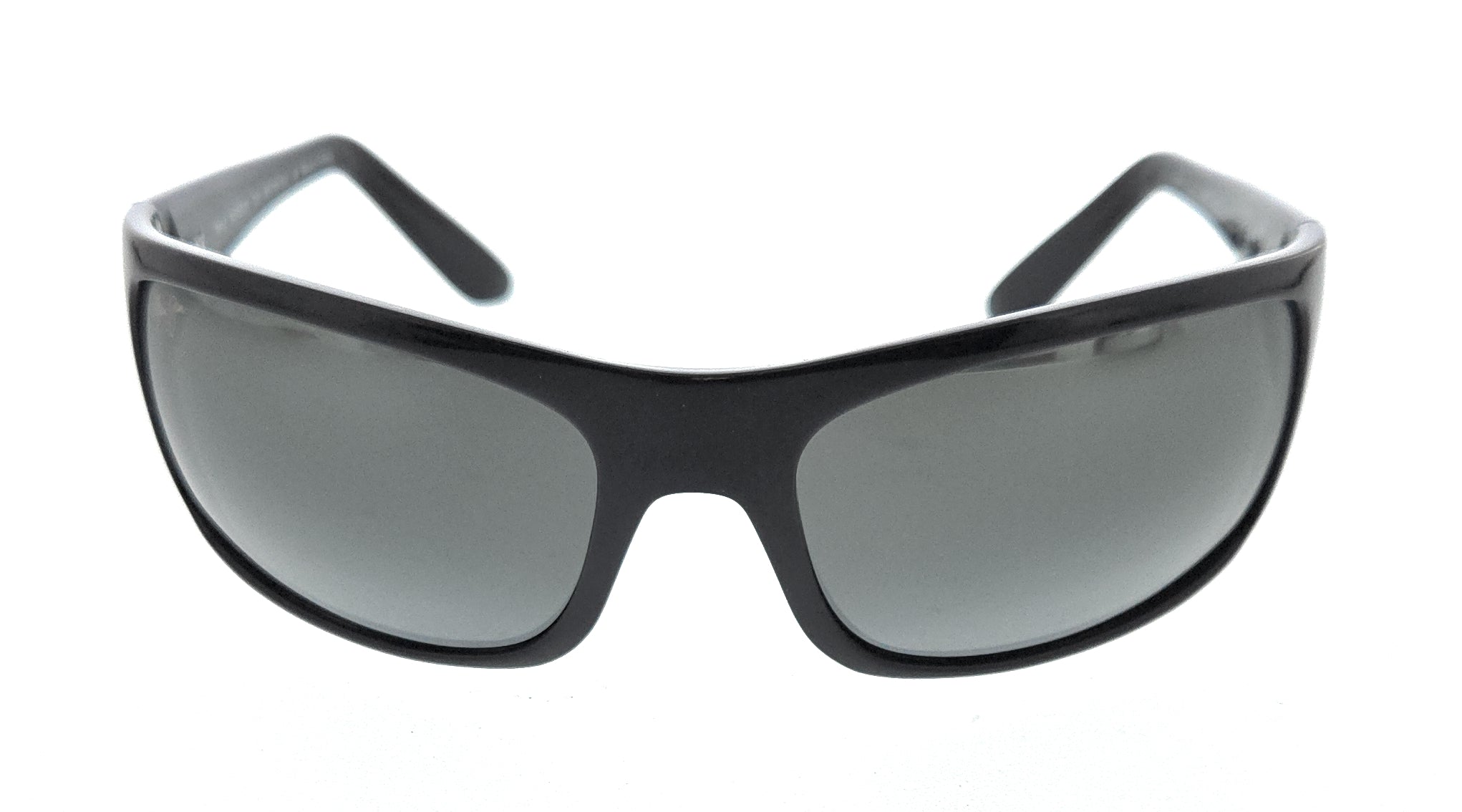 Maui Jim MJ0202S001 Gloss Black WrapAround Polarized Sunglasses Neutral