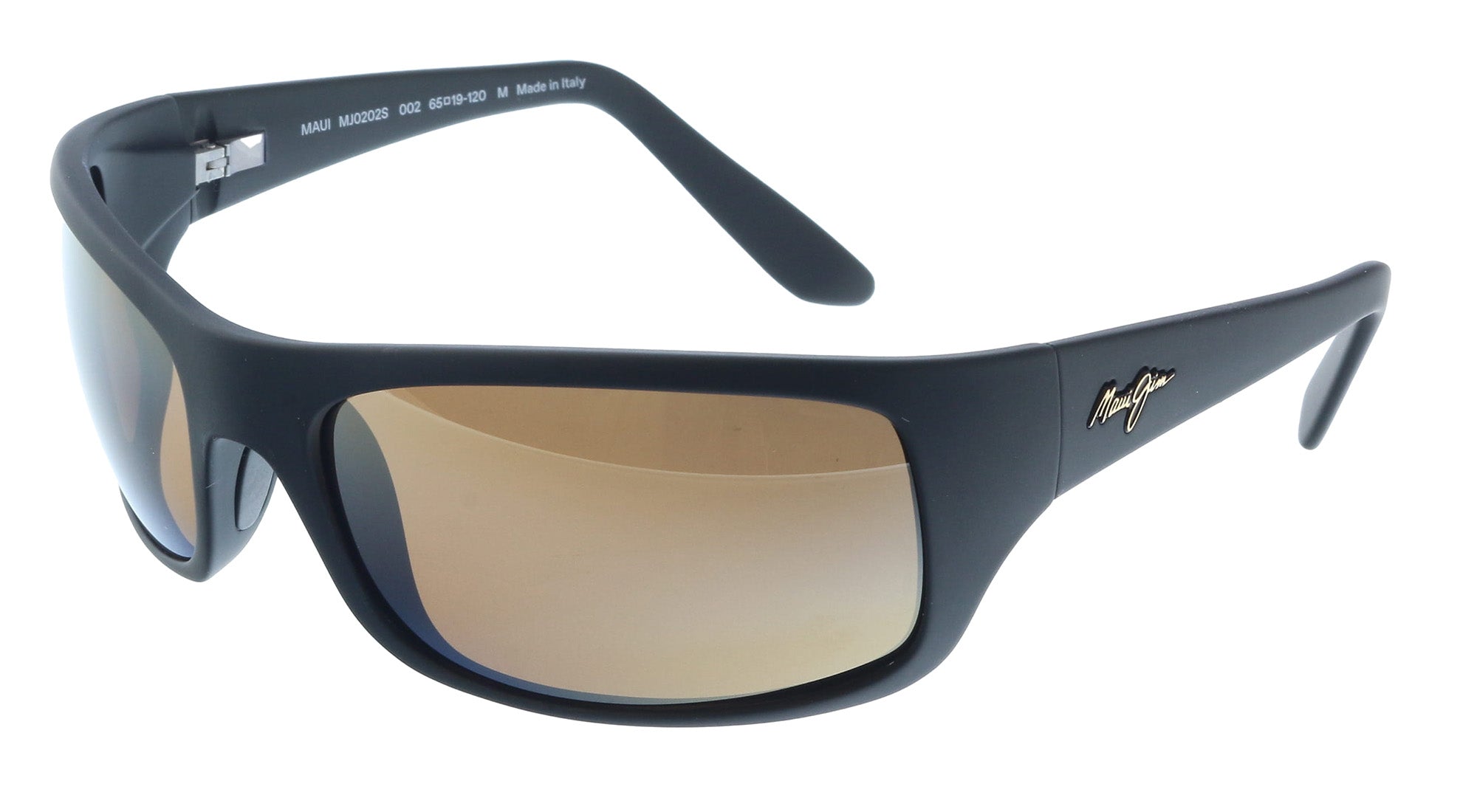 Maui Jim MJ0202S002 Wraparound Polarized Sunglasses Bronze Lenses Matte