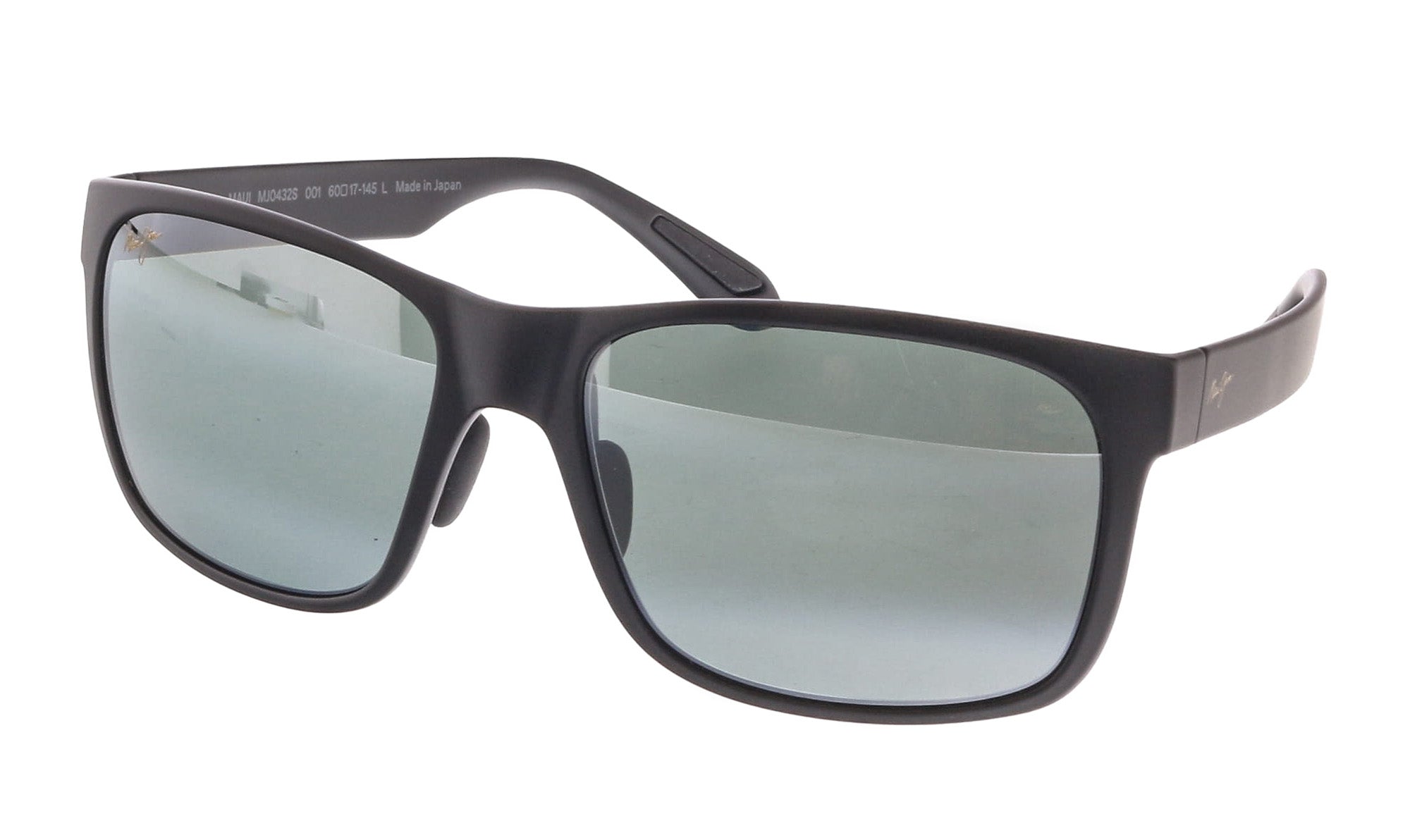 Maui Jim MJ0432S001 Red Sands Matte Black Wrap Polarized Sunglasses