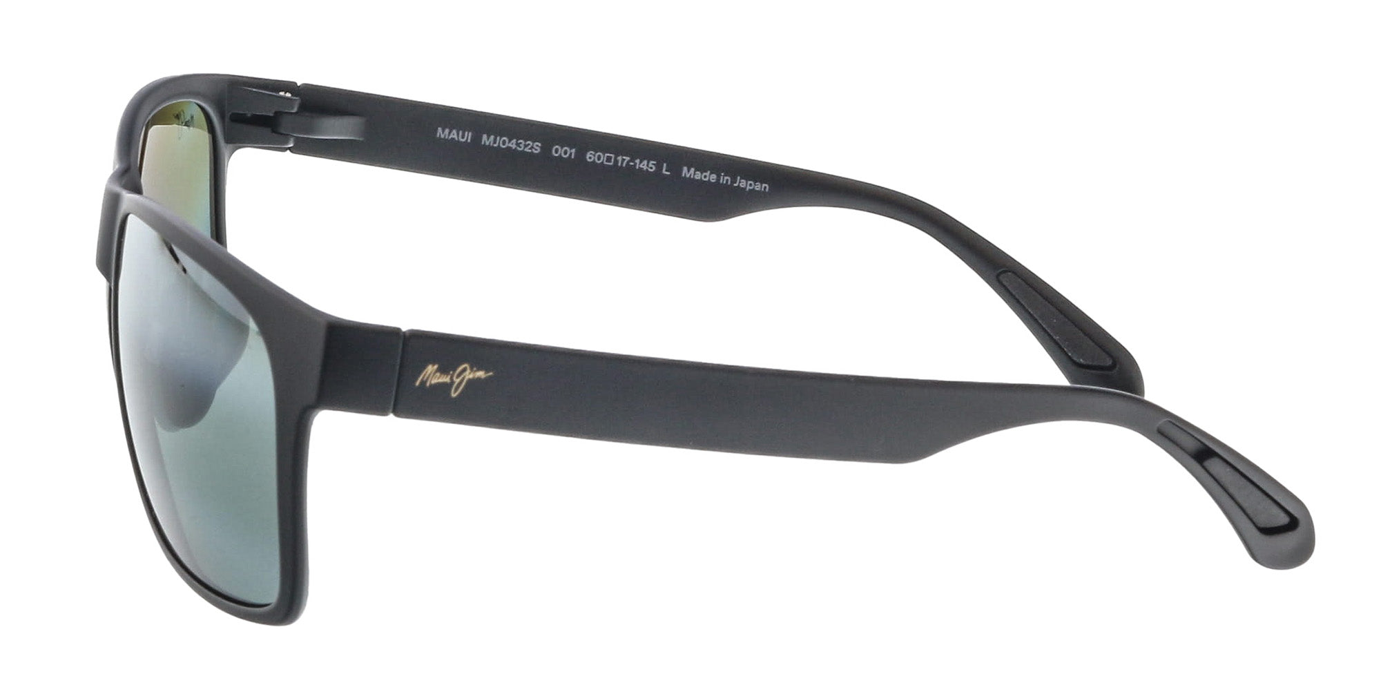 Maui Jim MJ0432S001 Red Sands Matte Black Wrap Polarized Sunglasses