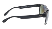 Maui Jim MJ0432S001 Red Sands Matte Black Wrap Polarized Sunglasses