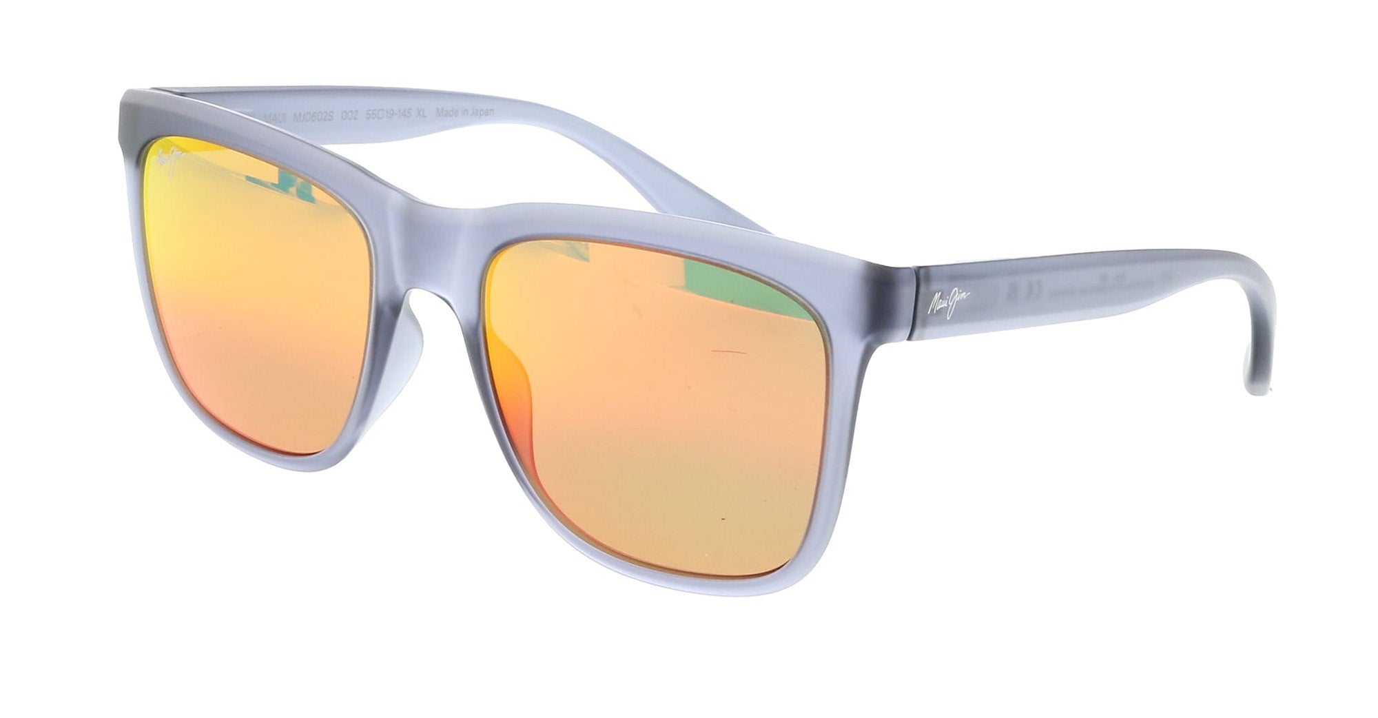 Maui Jim MJ0602S002 Contemporary Translucent Gray Sunglasses Vibrant Red