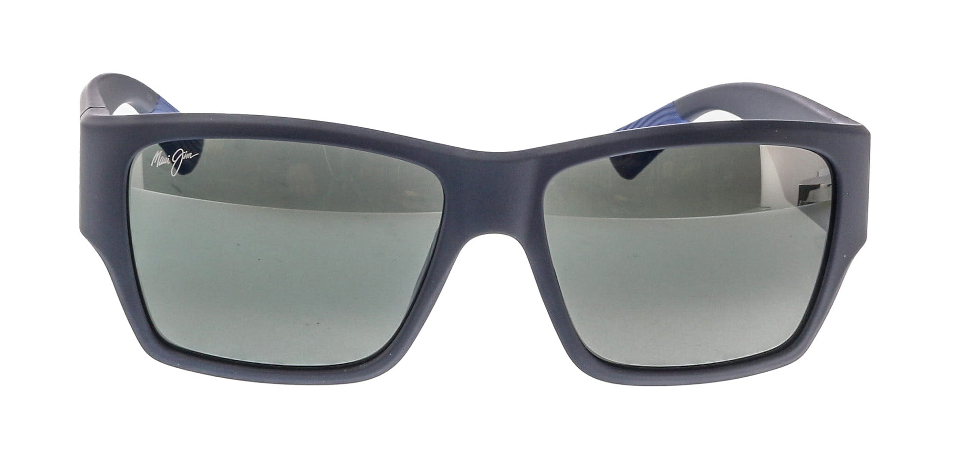 Maui Jim MJ0614S003 Matte Blue Wrap Sunglasses Neutral Grey Lenses Bold