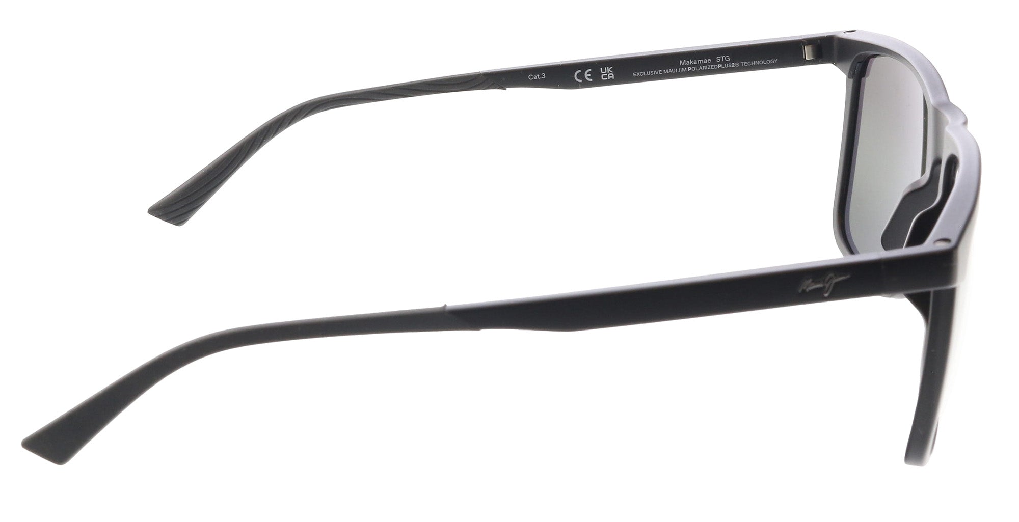 Maui Jim MJ0619S001 Sleek Modern Edge: Matte Black Polarized Rectangular