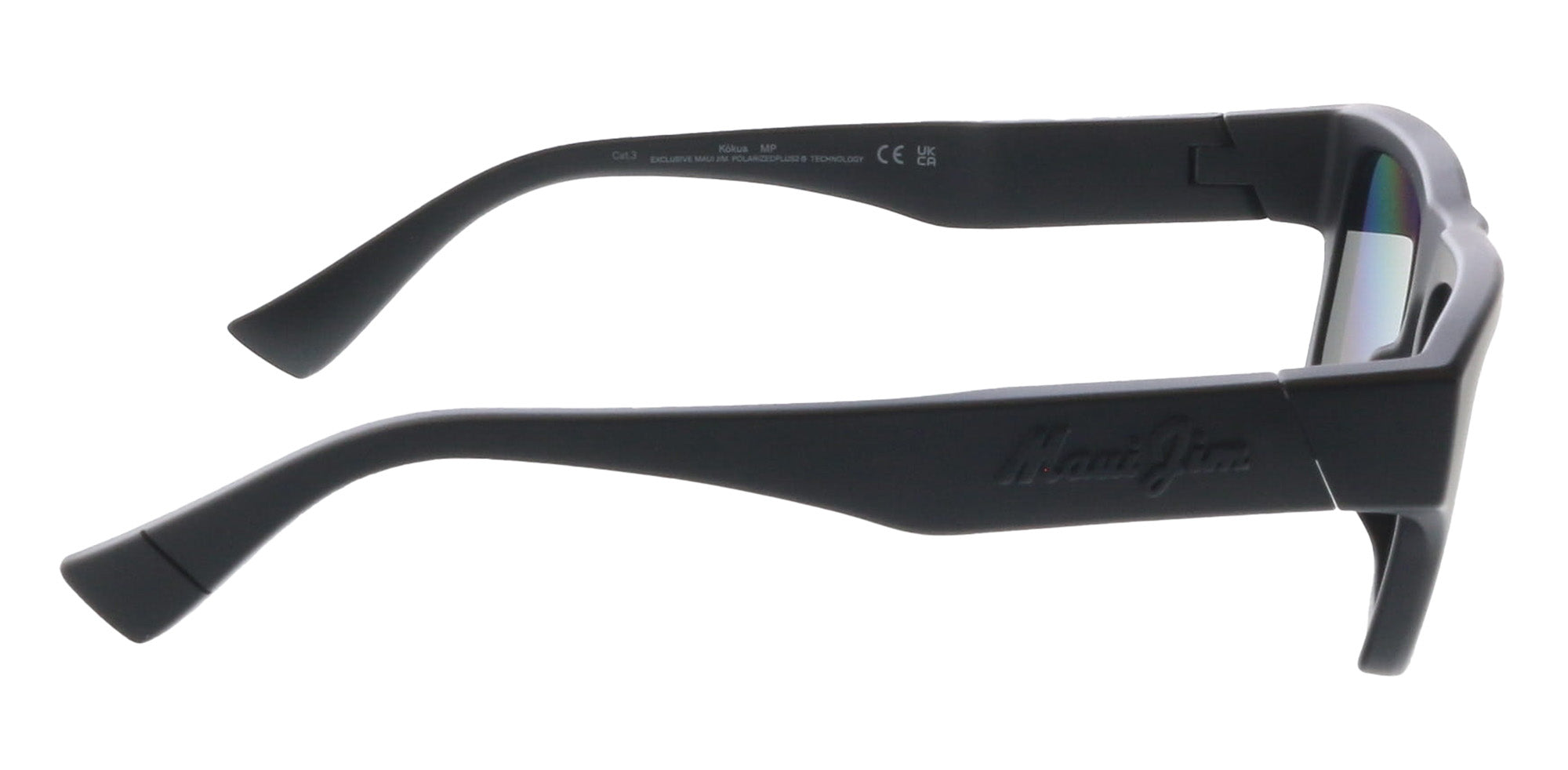 Maui Jim MJ0638S001 Square Polarized Sunglasses Matte Black Frame