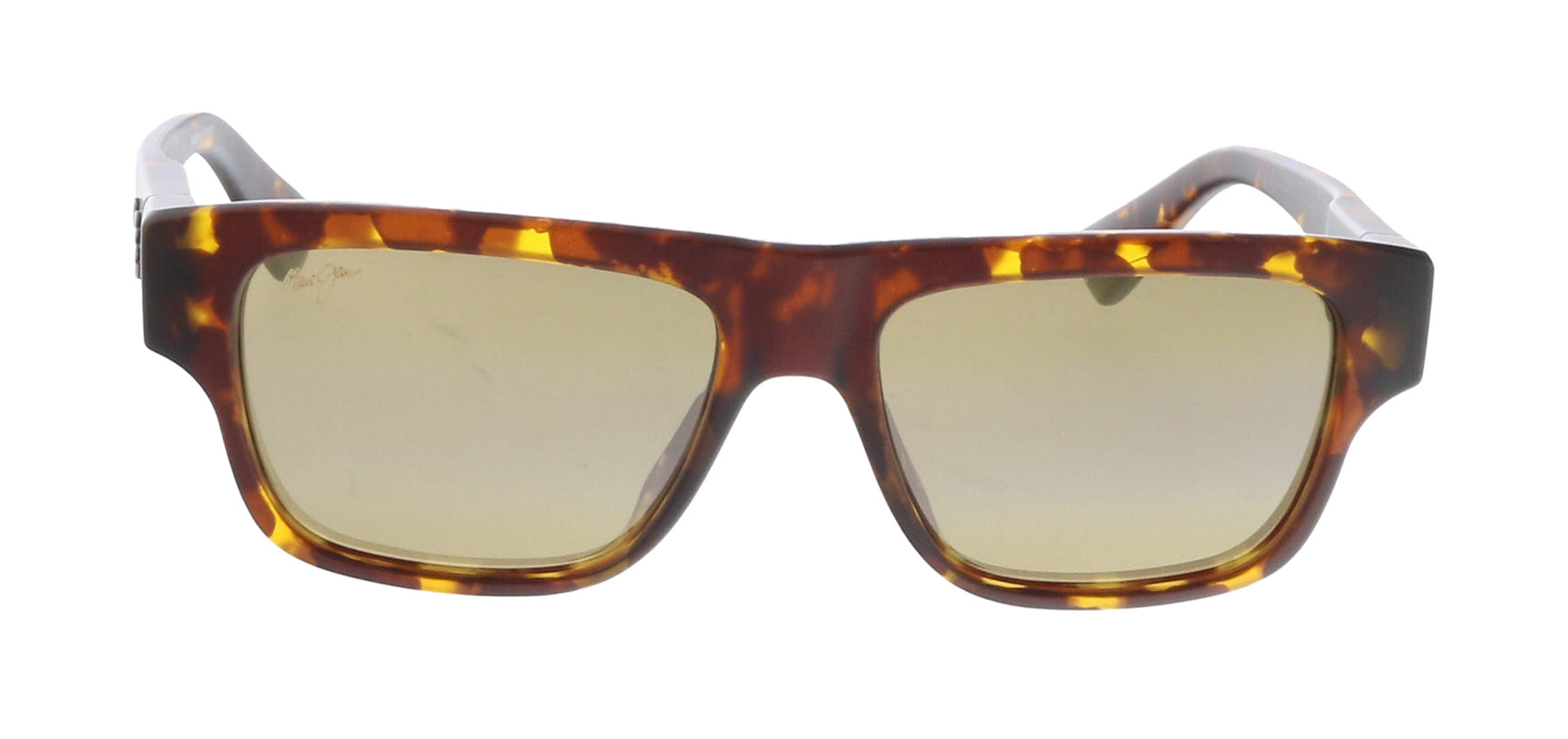 Maui Jim MJ0638S002 Rectangle Polarized Sunglasses Havana Acetate Frame