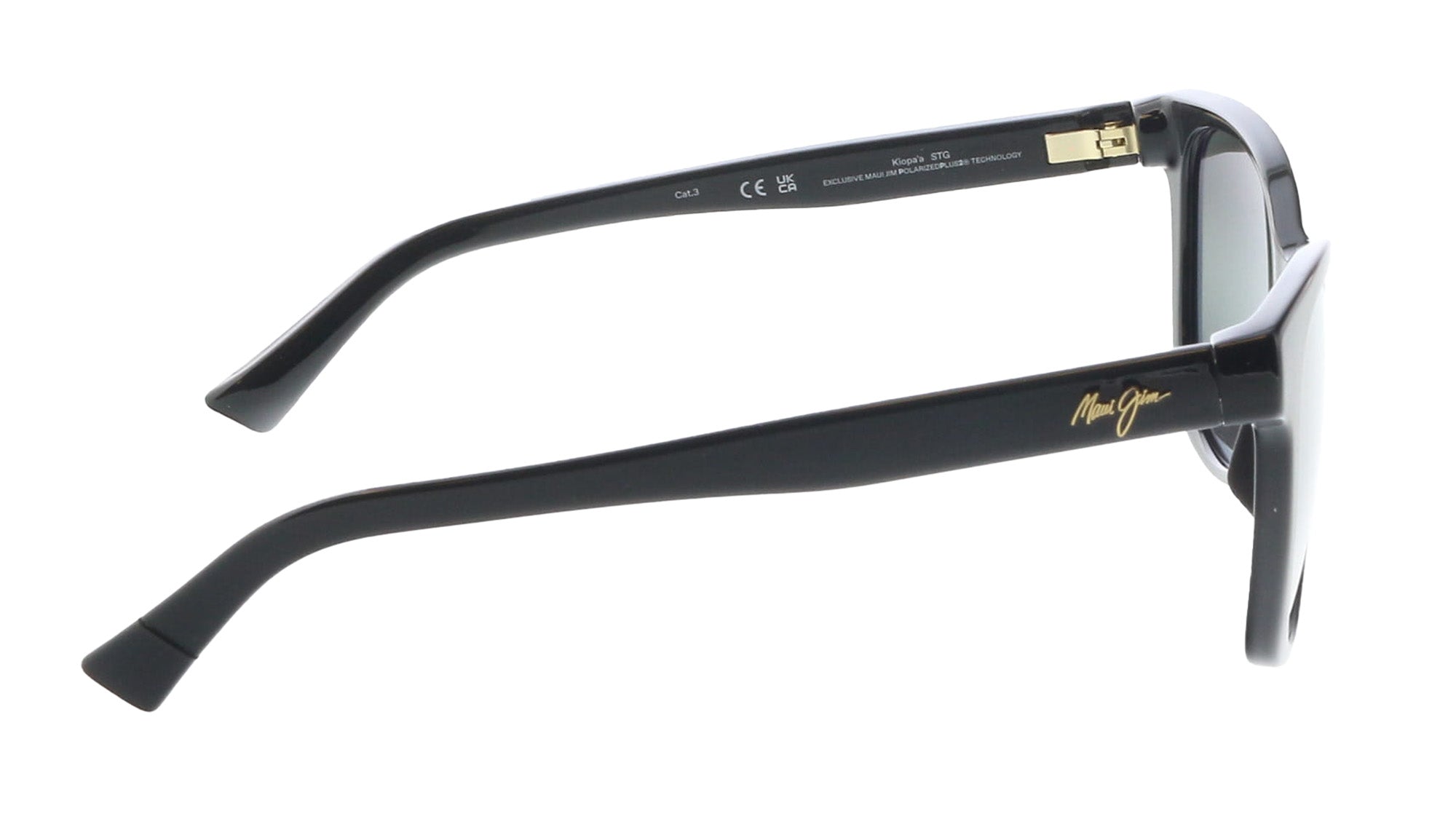 Maui Jim MJ0671S-001 Glossy Black Cat-Eye Grey Polarized Gradient