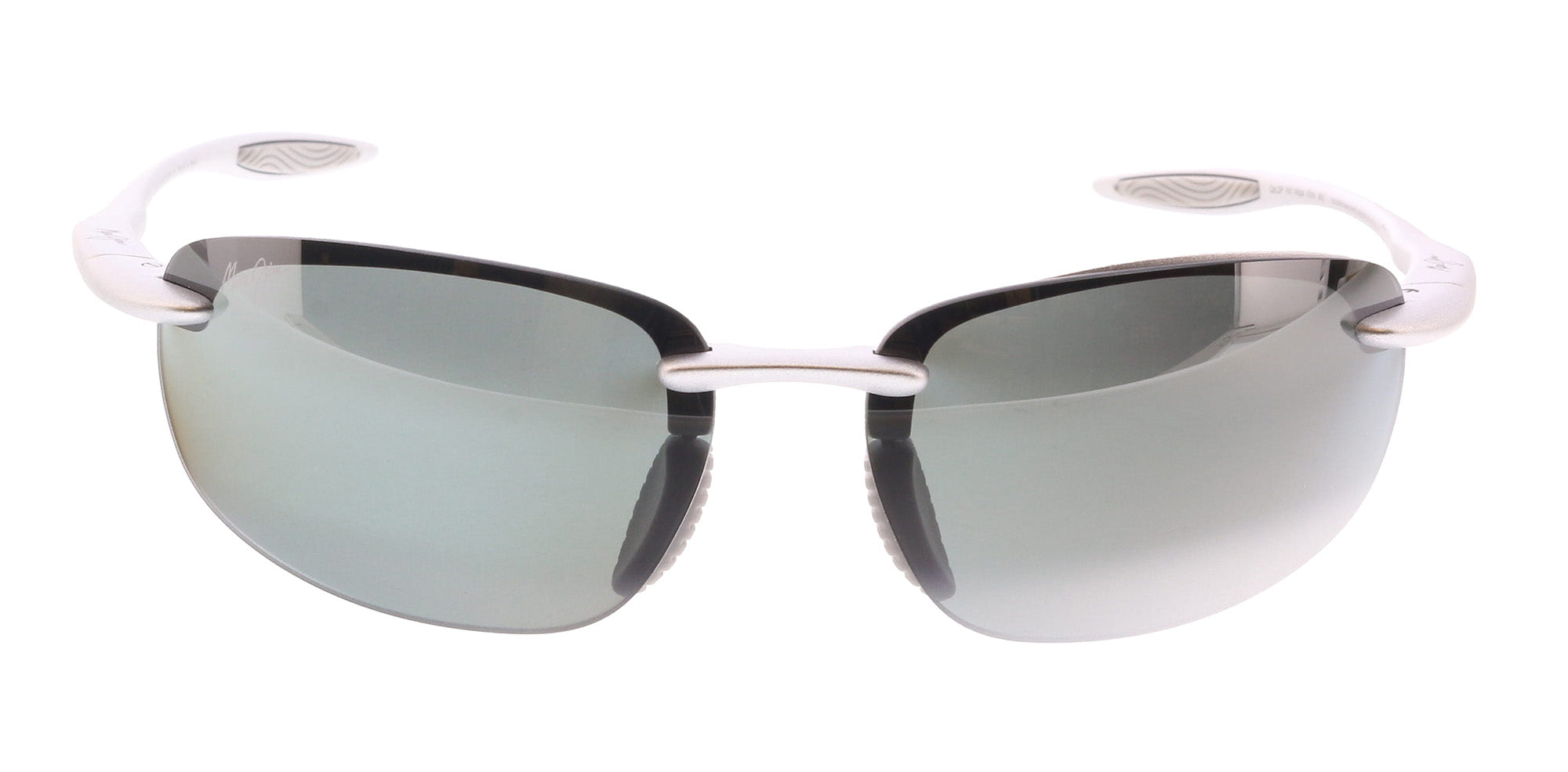 Maui Jim MJ0676S-002 Sporty Silver Rimless Grey Maui Ultra Lenses