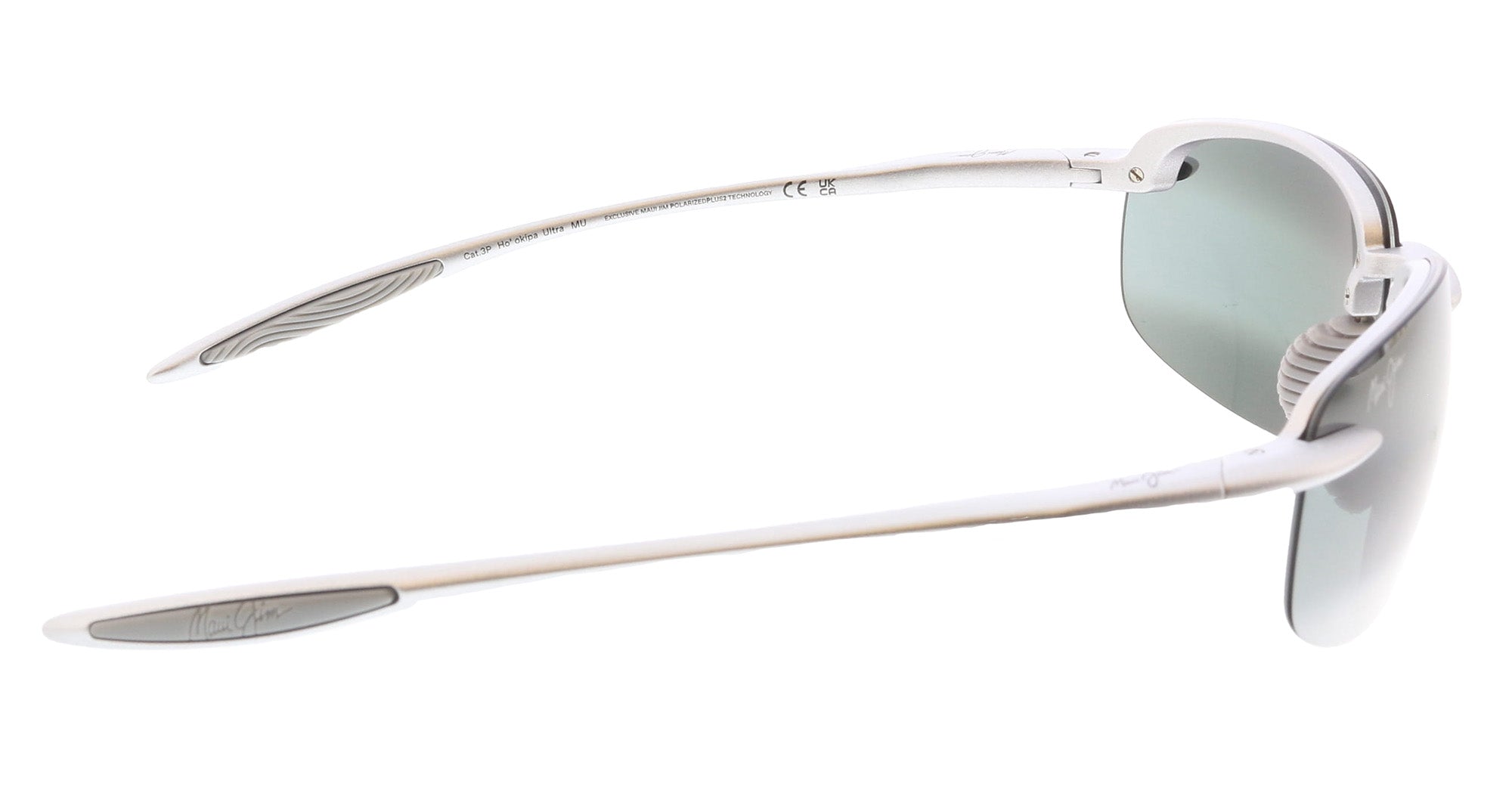 Maui Jim MJ0676S-002 Sporty Silver Rimless Grey Maui Ultra Lenses