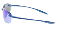 Maui Jim MJ0676S-003 Sleek Blue Rimless Sports Blue Mirror Lenses