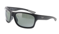 Maui Jim MJ0681S-001 Sleek Matte Black Wrap Grey Polarized