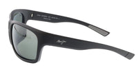 Maui Jim MJ0681S-001 Sleek Matte Black Wrap Grey Polarized