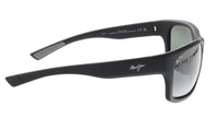Maui Jim MJ0681S-001 Sleek Matte Black Wrap Grey Polarized