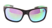 Maui Jim MJ0681S-003 Rugged Matte Black Wrap GreenMirrored Polarized