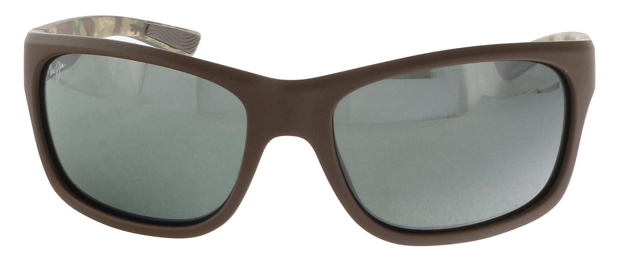 Maui Jim MJ0681S-004 Elegant Matte Brown Wrap Grey Polarized