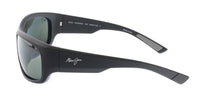 Maui Jim MJ0682S-001 Sleek Black Rectangular Wrap Gradient Grey Polarized
