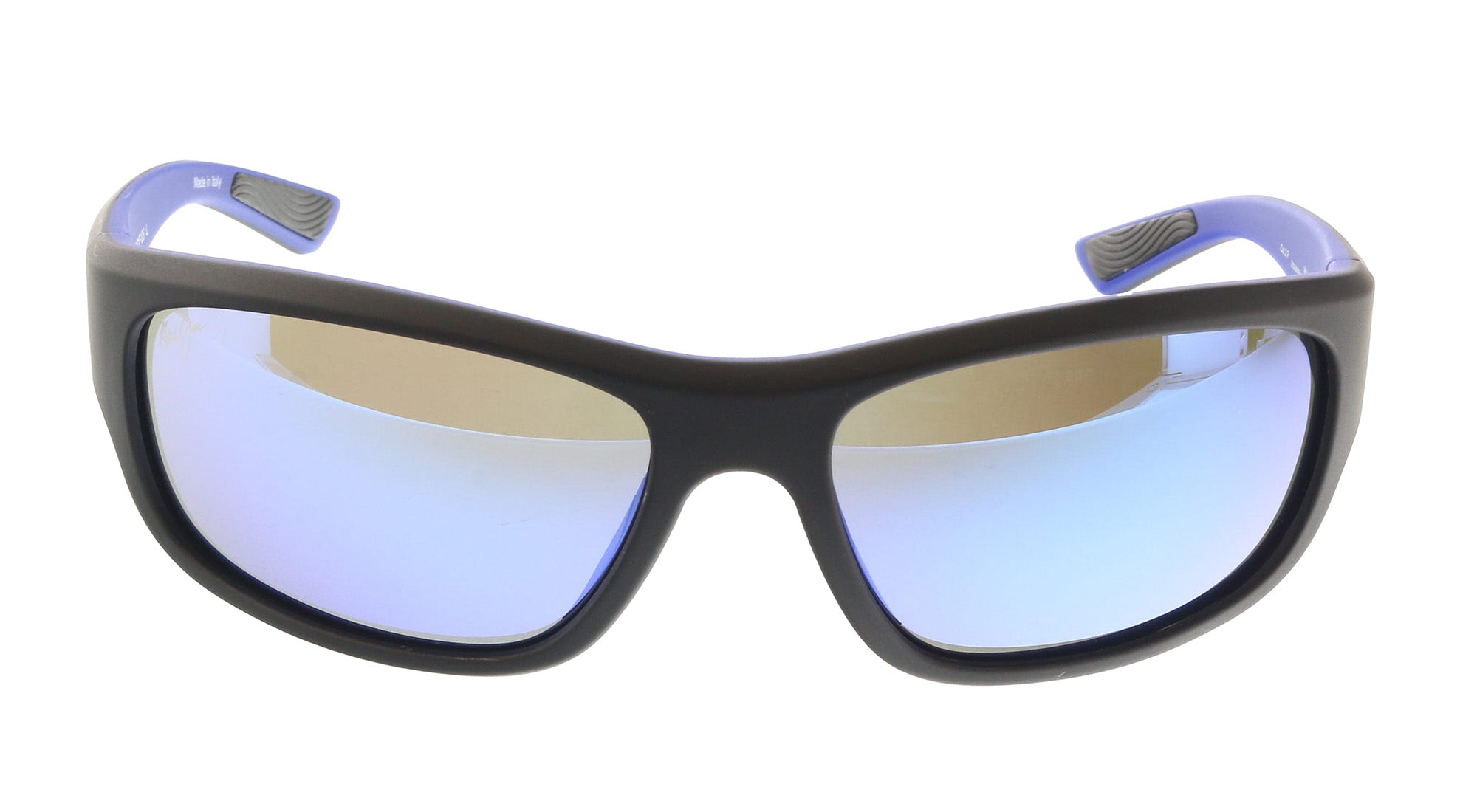 Maui Jim MJ0682S-003 Bold Black Wrap Blue Hawaii Polarized Mirrors