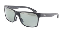 Maui Jim MJ0683S-001 Sleek Matte Black Square Grey Polarized Glass