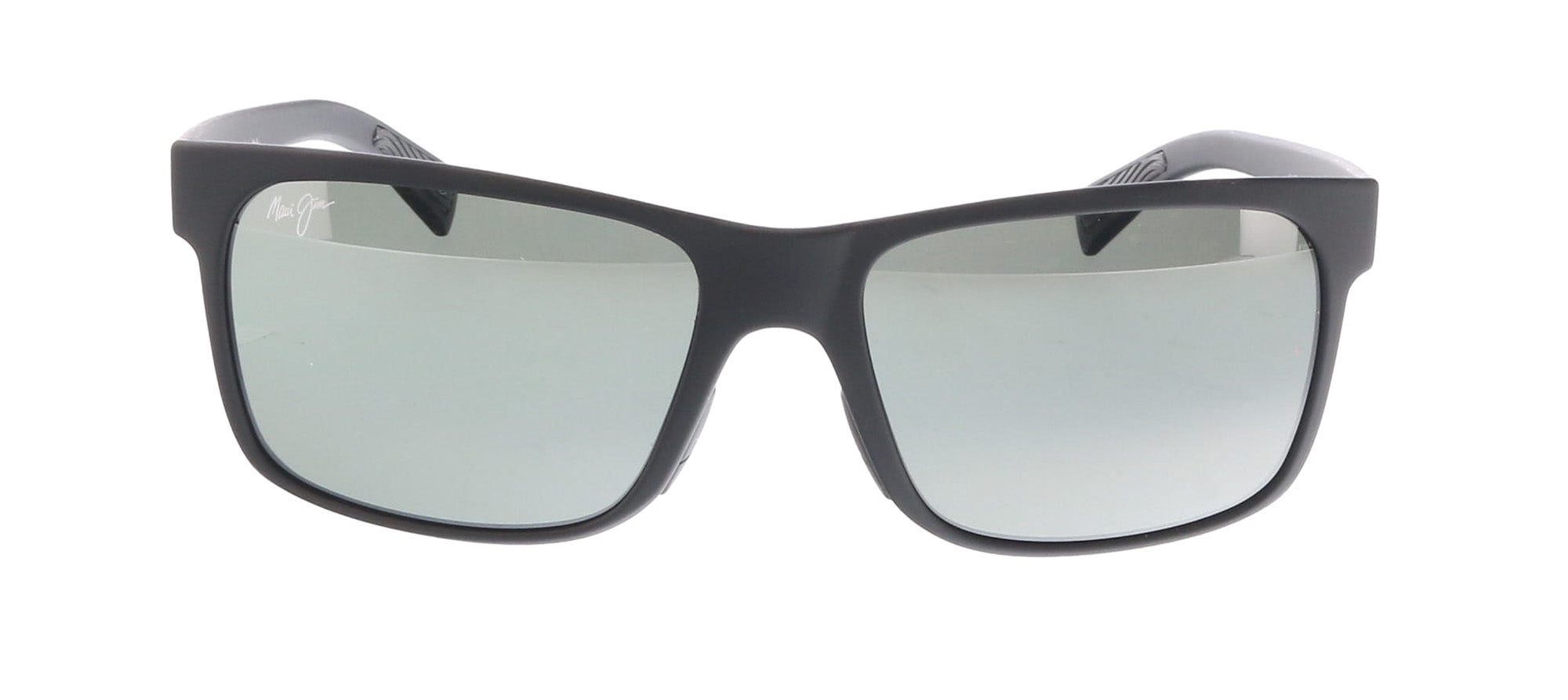 Maui Jim MJ0683S-001 Sleek Matte Black Square Grey Polarized Glass