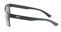 Maui Jim MJ0683S-001 Sleek Matte Black Square Grey Polarized Glass