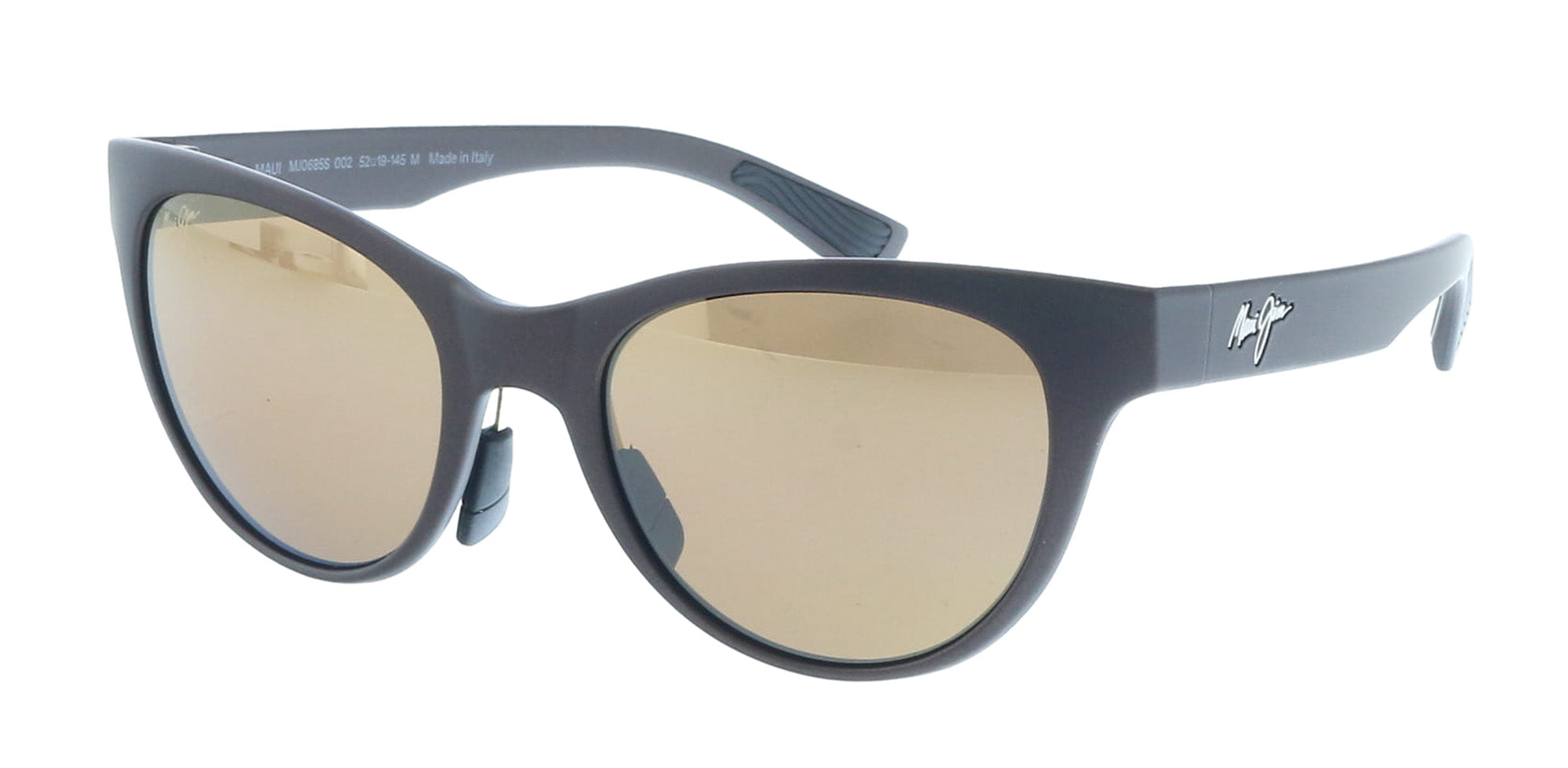 Maui Jim MJ0685S-002 Sleek Matte Brown Cat-Eye Bronze Polarized SuperThin