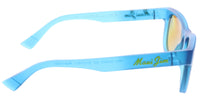 Maui Jim MJ0687S-003 Vibrant Teal Square Sunglasses Blue Mirror Polarized