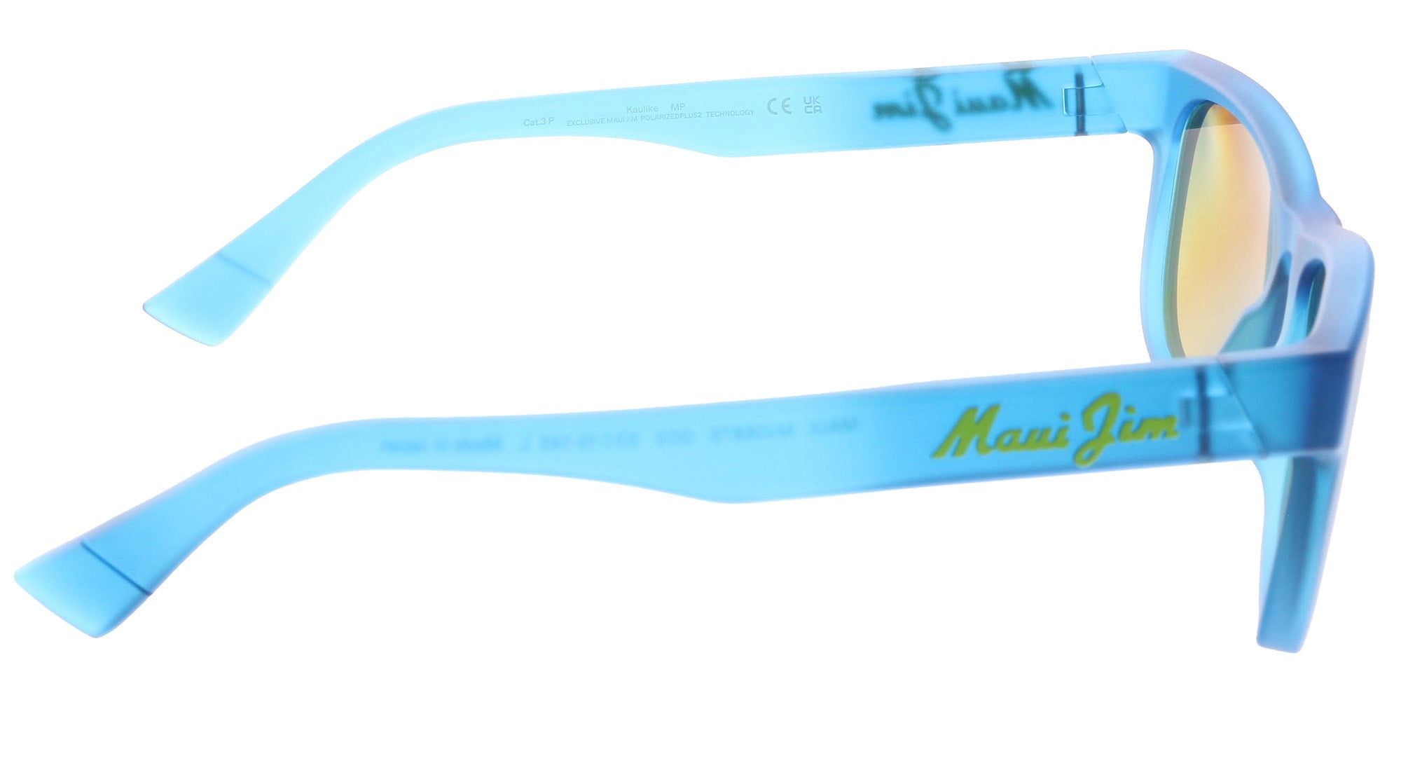 Maui Jim MJ0687S-003 Vibrant Teal Square Sunglasses Blue Mirror Polarized